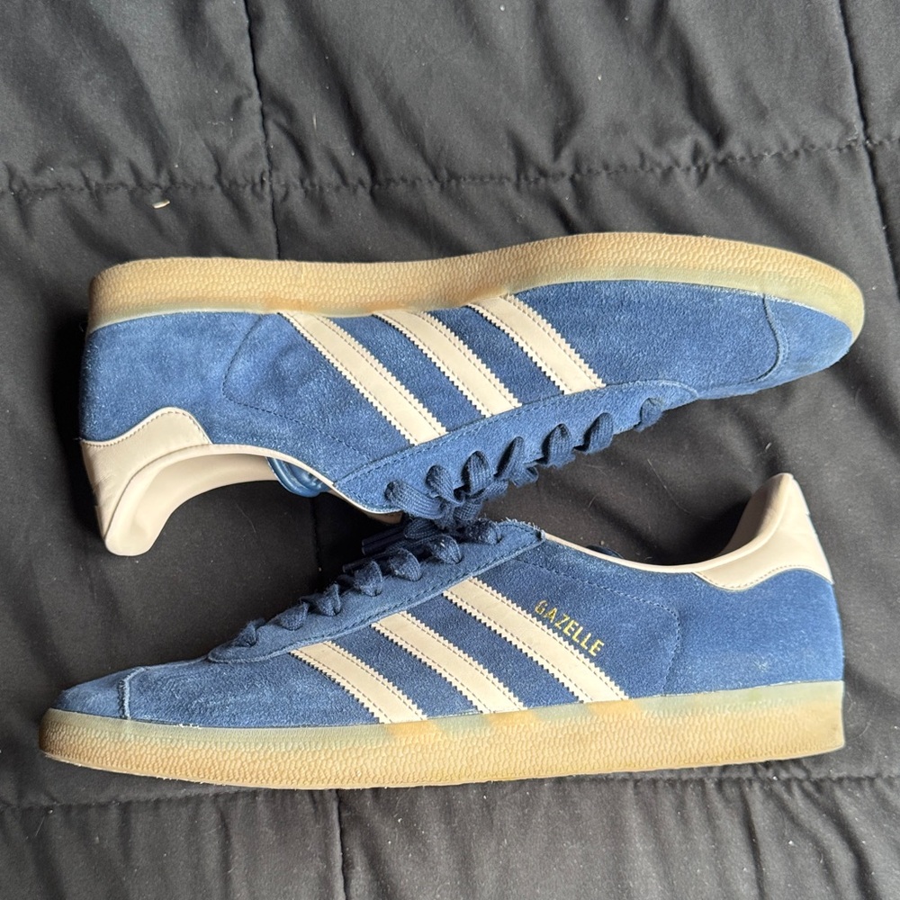 Adidas Gazelle Blue and Cream Sneakers